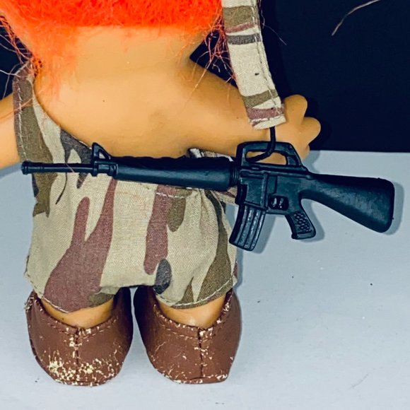 Russ Troll Doll18549 Military Camouflage Outfit Toy Figure Orange Hair Camo - Picture 6 of 7